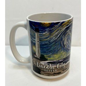 Lincoln City Oregon coffee mug cup ceramic 4 1/2" Orca Coatings